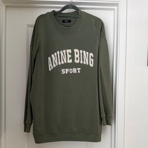 Anine Bing Sport Green Crew Sweatshirt